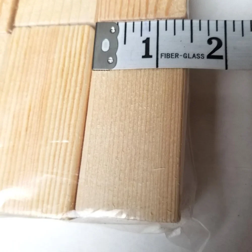 Pine Wood Craft Blocks Set of 6 Unfinished DIY Woodworking Carving